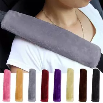 2 упаковки из мягкой искусственной овчины, накладки на ремень безопасности автомобиля, накладки на ремень безопасности, наплечные ремни, накладки на плечо для автомобиля и сумки One Size бежевый