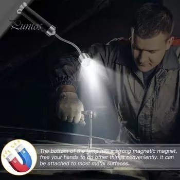 2 упаковки магнитных грилей, водонепроницаемая гибкая гусиная шея, регулируемая на 360 градусов лампа для гриля без помощи рук 2pcs