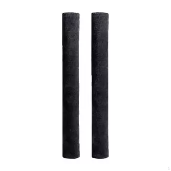 2 упаковки накладок на дверные ручки холодильника, практичная пылезащитная защита для ручек, нескользящая, многоразовая чёрный