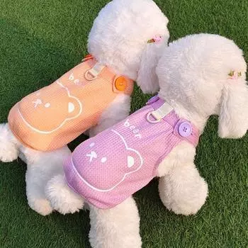 2 упаковки одежды для собак для девочек, милая летняя забавная одежда с принтом для домашних щенков, одежда для собак, одежда, одежда для домашних собак, кошек, оранжевая S