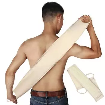 2 упаковки отшелушивающей щетки для спины и тела из люфы для душа, щетки для ванны One Size белый