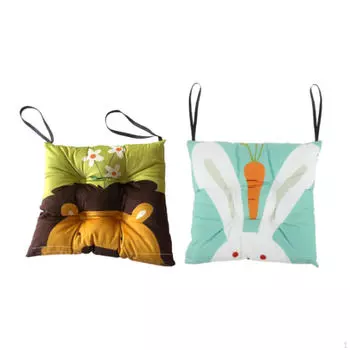2 упаковки подушек для стульев в столовой, мягкие подушки для сидений с завязками Главная Bunny and Lion