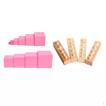 2 упаковки сенсорных цилиндров Монтессори, детские штабелируемые игровые игрушки в подарок для детей