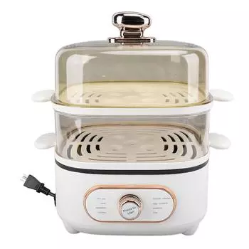 2-уровневая электрическая пароварка 1200 Вт 10,5 л штабелируемая многоцелевая плита электрическая горячая кастрюля с функцией приготовления на пару L