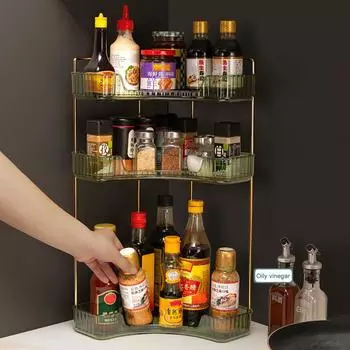 2-уровневая угловая полка для хранения в ванной комнате, высокая стабильность, прочный несущий поднос для духов, стеллаж для хранения косметики, товары для дома Dual Layer чистый