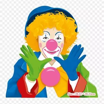 2 Виниловые нашивки с термопереносной печатью Clown It, наклейки для одежды, аппликации «сделай сам», моющиеся нашивки