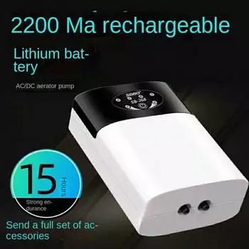 2 Вт Мини Аквариумный Воздушный Насос Двойного Назначения Портативный Рыболовный Бесшумный Кислородный Насос Выхлопной Камень Маленький Аквариум Воздушный Компрессор