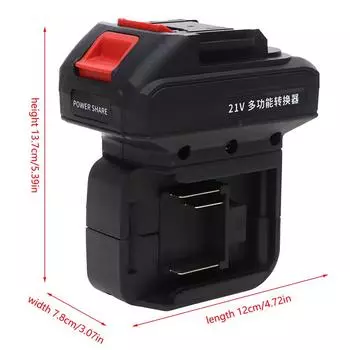 2 в 1 адаптер аккумулятора конвертер для ударной дрели Maki-Ta гайковерты отвертки рабочий фонарь один в два аккумулятора конвертер электроинструменты