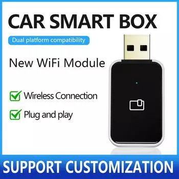2 в 1 AI Box беспроводной CarPlay Android Auto адаптер USB Dongle WiFi Plug and Play голосовой помощник для проводных CarPlay Android автомобилей