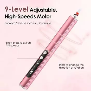 2 в 1 электрическая дрель для ногтей УФ-лампа для ногтей набор для маникюра педикюра шлифовальный набор керамическая пилка для полировки портативное оборудование инструменты розовый