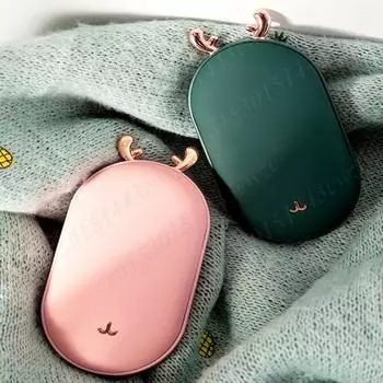 2 в 1 электрическая грелка для рук Power Bank 5200mAh дисплей температуры и регулируемый внешний аккумулятор электрическая грелка для рук Грелки для рук зелёный