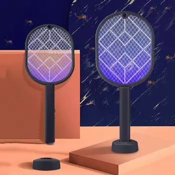 2 в 1 электрическая мухобойка для уничтожения комаров 3000 В USB перезаряжаемая электрическая мухобойка для уничтожения насекомых летняя мухобойка