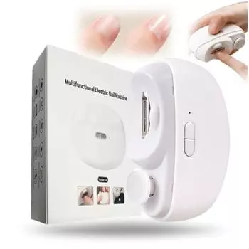 2 в 1 электрические полировальные автоматические кусачки для ногтей, электрические кусачки для ногтей, профессиональный электрический триммер для ногтей, автоматический триммер для шлифовки ногтей розовый