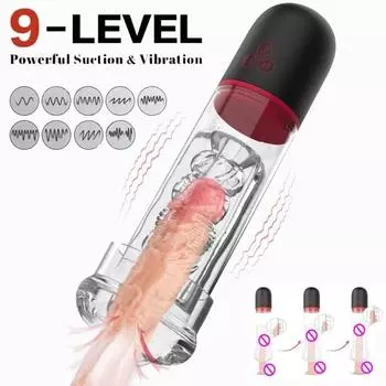 2 в 1 Автоматическая мужская мастурбационная чашка 2 в 1 Присоска Мужская мастурбация Товары Мужские секс-игрушки Товары для взрослых Минет Минет