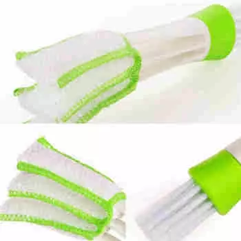 2 в 1 Автомобильная щетка для очистки розетки кондиционера Многоцелевая щетка для пыли Внутренняя щетка автомобиля