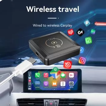 2 в 1 автомобильный AI BOX беспроводной CarPlay Dongle беспроводной Android Auto Box для OEM автомобильного радио с проводным CarPlay Auto Connection поддержка Netflix