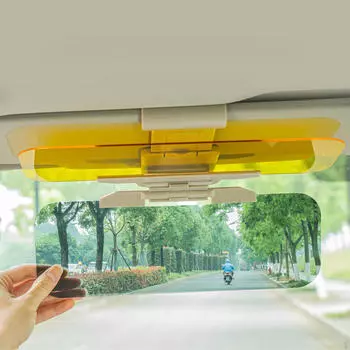 2 в 1 автомобильный антибликовый солнцезащитный козырек, удлинитель для дня и ночи, противоударный универсальный для большей безопасности 32cmx13.5cm