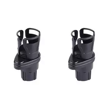 2 в 1 автомобильный держатель для чашки, расширитель, вращающаяся телескопическая подставка для бутылок (Матовый черный)