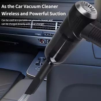 2 в 1 автомобильный пылесос ручной авто беспроводной мини портативный пылесос для автомобиля домашний настольный очистка клавиатуры чёрный