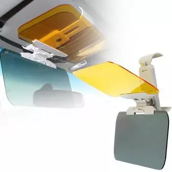2 в 1 автомобильный солнцезащитный козырек HD с антибликовым покрытием, ослепительные очки, зеркало для вождения днем и ночью 1