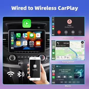 2 в 1 беспроводной адаптер CarPlay и беспроводной адаптер Android Auto Plug And Play 5Ghz WiFi Bluetooth 5.0 для автомобильного радио Android