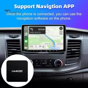 2 в 1 беспроводной адаптер для CarPlay для Android Auto Car Radio Conversion Box с проводным подключением для CarPlay поддерживает Google Maps 5 ГГц WiFi BT 5.0 Auto чёрный