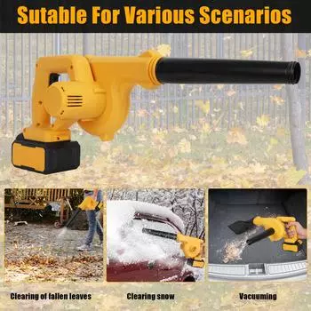2 в 1 беспроводной электрический воздуходув, пылесос, воздуходувка, всасывающий пылесос для сбора пыли с 2 батареями и 1 зарядным устройством us