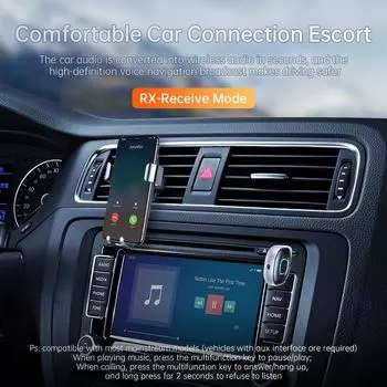 2 в 1 беспроводной Bluetooth 5.3 приемник передатчик адаптер 3,5 мм AUX разъем громкой связи для автомобильного радио музыка аудио наушники ТВ