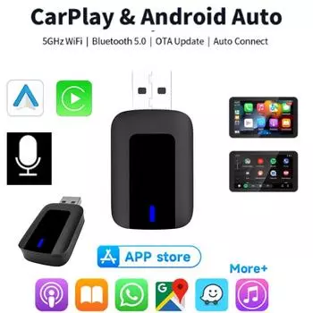 2 в 1 беспроводной CarPlay Android Auto беспроводной адаптер Smart Mini AI Box WiFi быстрое подключение для Toyota Nissan Ford Chevrolet Suzuki Plug and Play