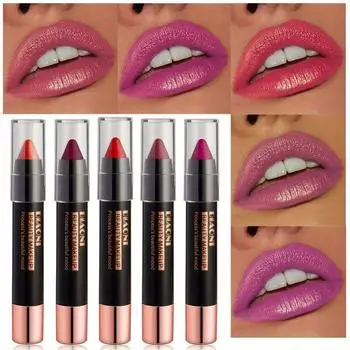 2 в 1 Блестящая металлическая губная помада Тени для век Перламутровые тени для век Подводка для губ Карандаш двойного назначения Стойкая помада Карандаш для макияжа губ Макияж для глаз 1#