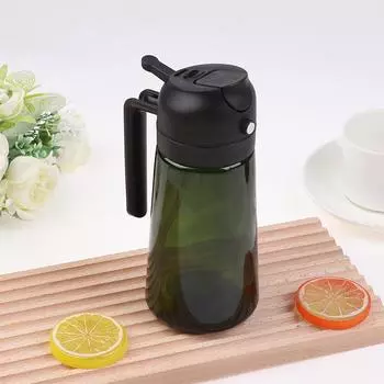 2 в 1 бутылка-дозатор для масла, защита от света, бутылка для кухни и распылитель масла для приготовления салата, барбекю чёрный