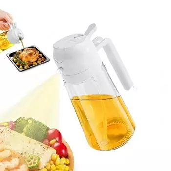 2 в 1 бутылка-спрей для масла, стеклянный кухонный диспенсер для оливкового масла, для приготовления на гриле, банка для масла, уксус для выпечки, соевый соус, спрей-контейнер