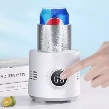 2 в 1 Быстро охлаждающий подогреватель для чашек Мини-холодильник Электрический охладитель для банок с напитками Кофе Молоко Подогреватель для кружек Охладитель для чашек Главная