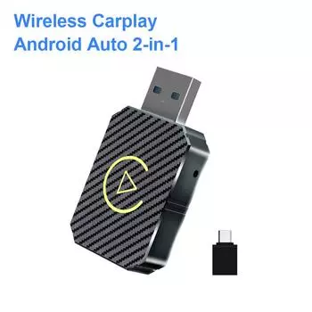 2 в 1 Carplay и Android Auto Smart Dongle 5G WIFI Fast Connect Wireless Adapter серебряный
