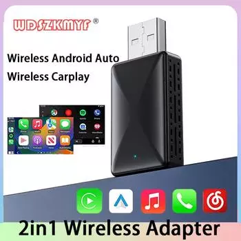 2 в 1 Carplay USB Ai Box проводной к беспроводной беспроводной Android Auto беспроводной адаптер Smart Ai Box автомобильный OEM Dongle потоковая коробка автомобильный