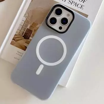 2 в 1 чехол цвета конфеты для Magsafe Matte для iPhone 16 Plus 15 14 13 12 11 Pro Max Magnetic Wireless Charging Противоударный чехол для телефона For iPhone 16 Pro Max