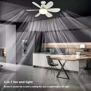 2 в 1 цоколь E27 бесшумный потолочный вентилятор подвесной вентилятор потолочный вентилятор с лампой освещения с пультом дистанционного управления для спальни дома гостиной жёлтый