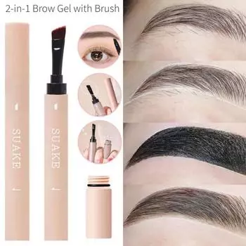 Горячая Распродажа Карандаш для бровей Паста для бровей Гель для бровей Долговечный Водостойкий 2 в 1 Паста для бровей Гель с Кисточкой для бровей Макияж для бровей Печать на бровях коричневый
