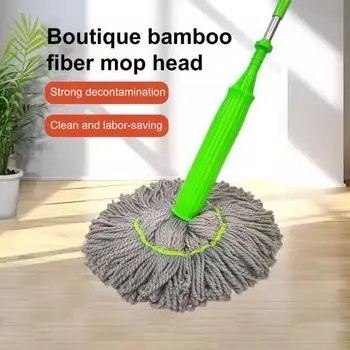 2-в-1 дегидратированная швабра с вращающимися на 360 градусов ультратонкими микроволоконными головками, вертикальным хранением, настенная швабра для мытья полов зелёный