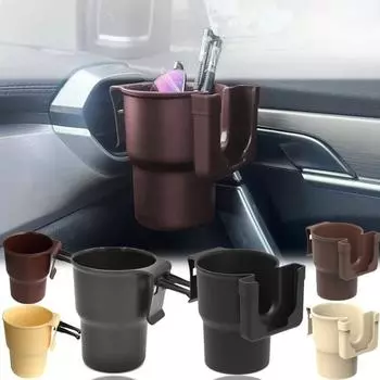 2 в 1 держатель для бутылок пластиковая автомобильная подставка для стакана с водой универсальный автомобильный держатель для стакана зажимы для воздуховыпускного отверстия Black-Cup holder