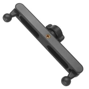 2 в 1 держатель для мобильного телефона удлинитель база 1/4 резьбовое отверстие для крепления длинный поворотный аксессуар шар B J3T3 Black-1pcs