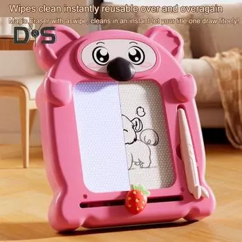 2-в-1 Детская магнитная доска для рисования «Коала», двухсторонний автомат для игры в пинбол, детский планшет для рисования и письма, обучающая игрушка для малышей розовый