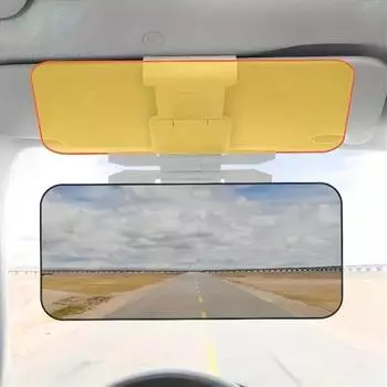 2 в 1 для дня и ночи, антибликовый, анти-яркий, солнцезащитный козырек для водителя автомобиля, анти-снег, светоотражающий, анти-дальний свет жёлтый