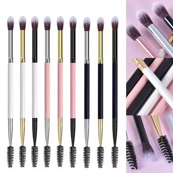 2 в 1 двойная кисть для бровей, кисть для теней с кисточкой для завитых ресниц, расческа, многофункциональный инструмент для макияжа глаз, косметические принадлежности