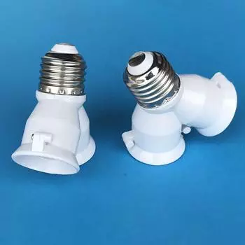 2 в 1 двойной патрон E27 конвертер для лампочек светодиодный цоколь винтовой патрон лампы E27 на 2-E27 адаптер-разветвитель