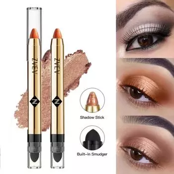 2 в 1, двустороннее использование, блестящий хайлайтер, мерцающие водостойкие жидкие тени для век, смазка одним движением, жемчужные и матовые тени для век, водостойкие 01#