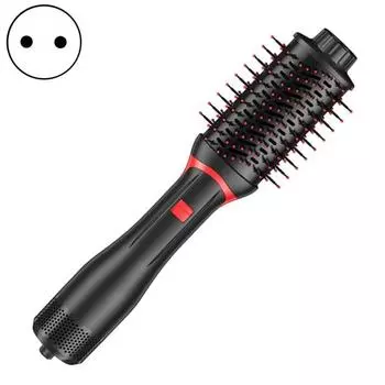 2-в-1 фен-щетка с отрицательными ионами, керамический титановый цилиндр, фен для защиты от вьющихся волос, выпрямитель для волос с горячим воздухом, инструмент для женщин и девочек S EU Plug