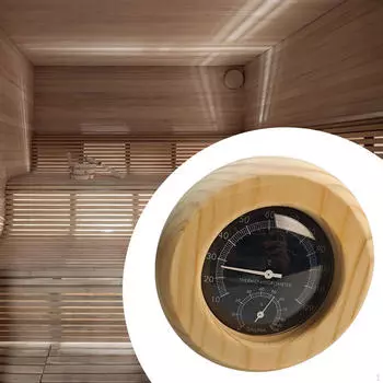 2 в 1 гигротермограф для сауны, деревянный, устройство для измерения температуры и влажности в офисе белый