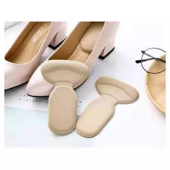 2-в-1 Губка для пятки, половинный размер, Т-образный задний столбик, утолщенный, нескользящий, наклейка на каблук, противоизносная 10pcs