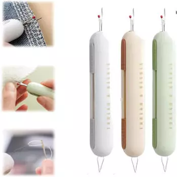 2 в 1 игольчатый нитевдеватель, устройство для удаления ниток и резак для швейных ниток для удаления швейных ниток One Size зелёный